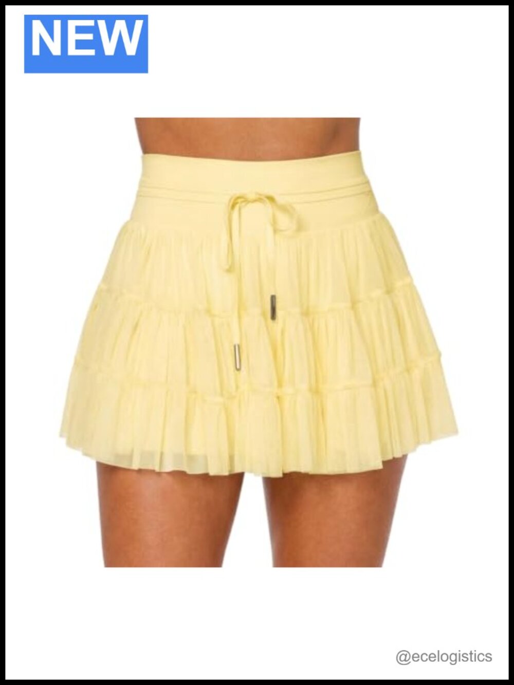 Women High Waist Ruffle Mini Skort Athletic Tennis Skirt with Pockets